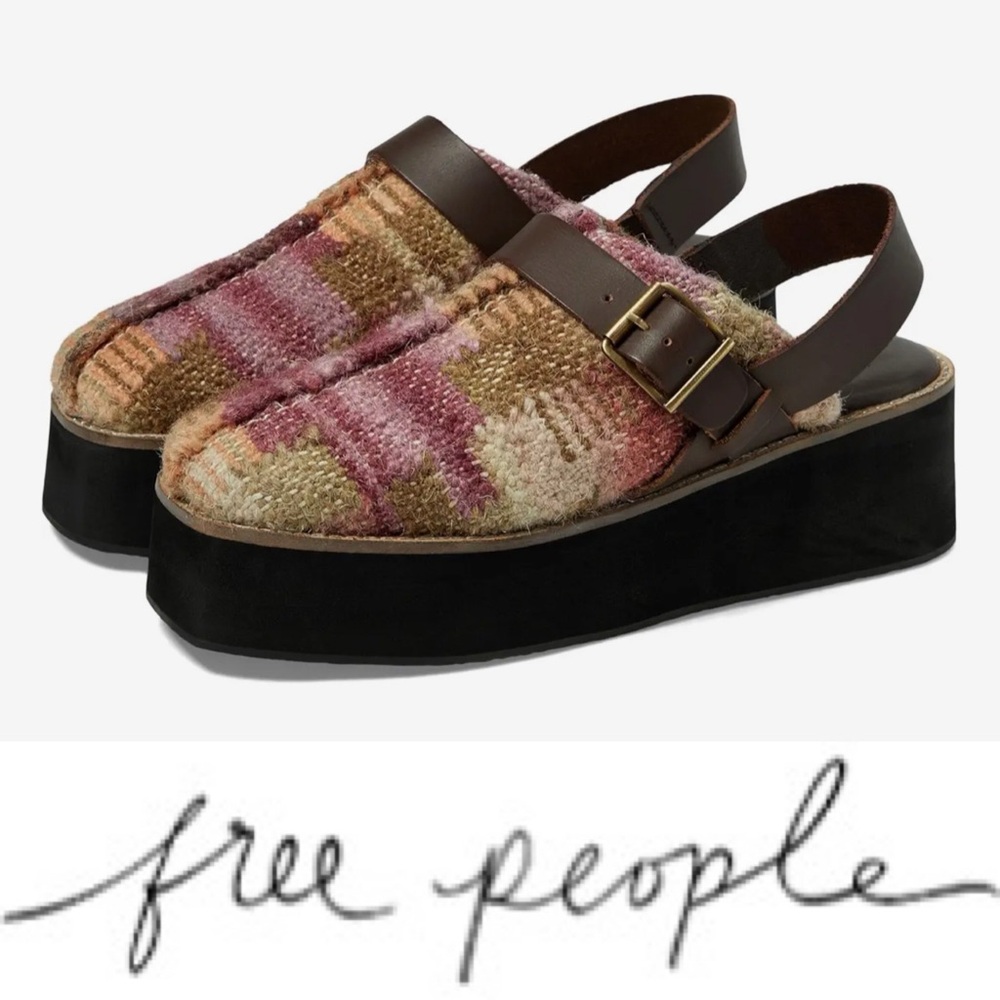 Gorgeous, Free People Astrid platform mule in mulberry❤️ - Picture 1 of 8
